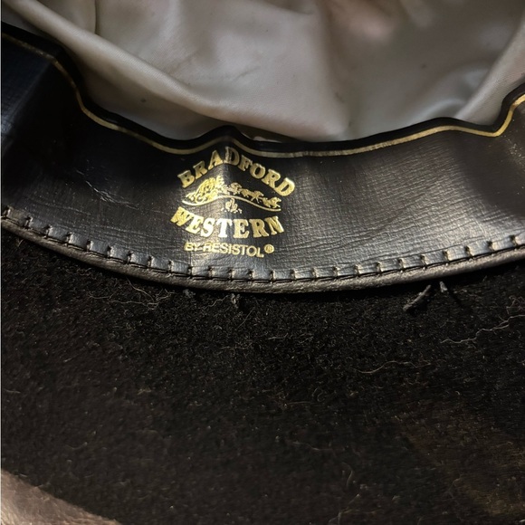 Bradford Western by Resistol Black Pure Wool Rounded Dome Cowboy Hat main image 5